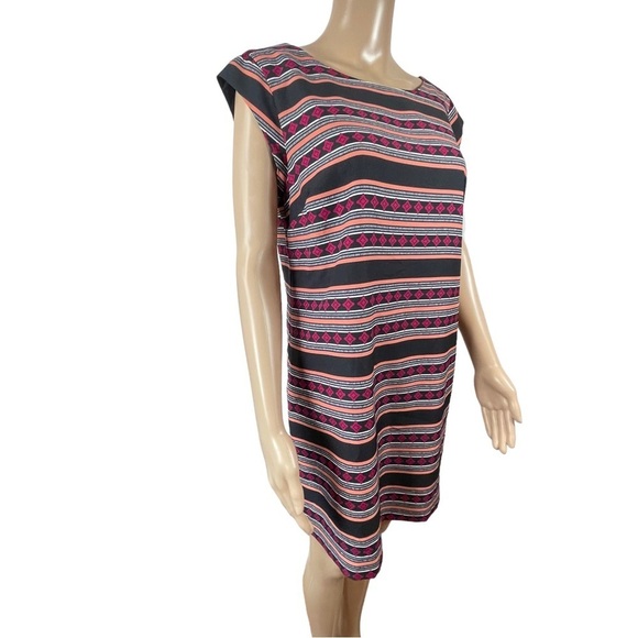 Banana Republic Women's Size 8 Multicoloured Striped Cap Sleeve Sheath Dress 8 - Picture 6 of 12